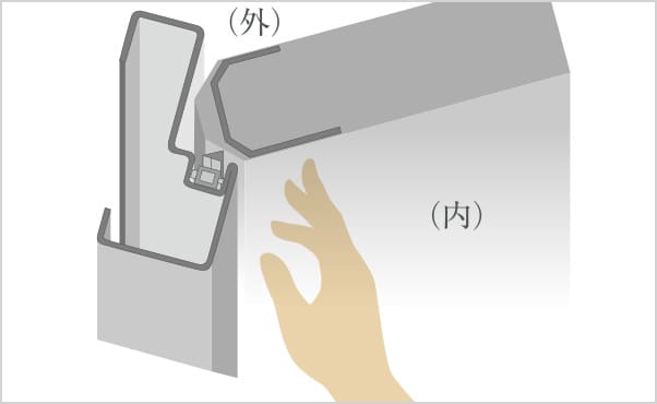 指はさみ防止枠